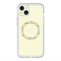 スリムプロテクションプレミアムケース with MagSafe［ LANVIN en Bleu - Logo Pattern - Yellow ］