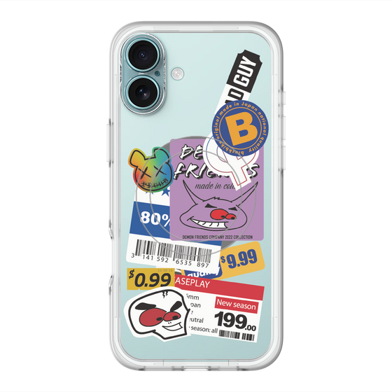 スリムプロテクションプレミアムケース with MagSafe［ Demon Friends Sticker .1 ］