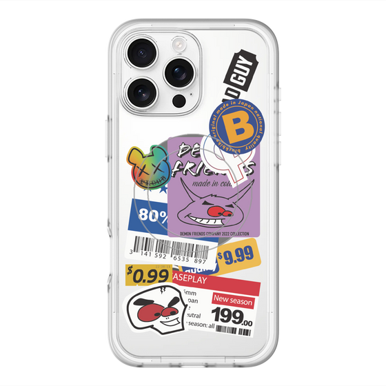 スリムプロテクションプレミアムケース with MagSafe［ Demon Friends Sticker .1 ］