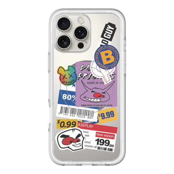 スリムプロテクションプレミアムケース with MagSafe［ Demon Friends Sticker .1 ］