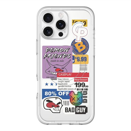 スリムプロテクションプレミアムケース with MagSafe［ Demon Friends Sticker .3 ］