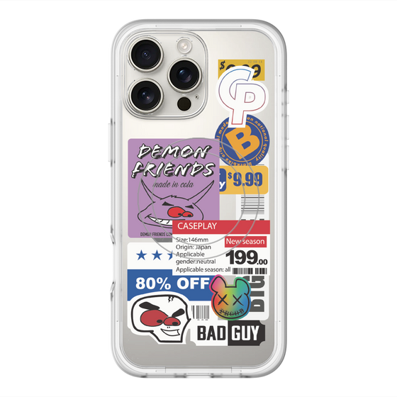 スリムプロテクションプレミアムケース with MagSafe［ Demon Friends Sticker .3 ］