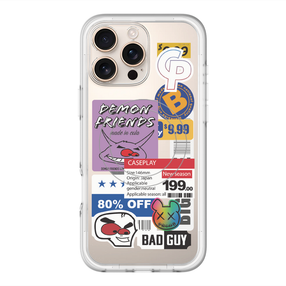 スリムプロテクションプレミアムケース with MagSafe［ Demon Friends Sticker .3 ］