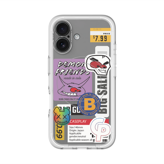 スリムプロテクションプレミアムケース with MagSafe［ Demon Friends Sticker .4 ］