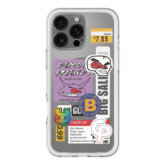 スリムプロテクションプレミアムケース with MagSafe［ Demon Friends Sticker .4 ］