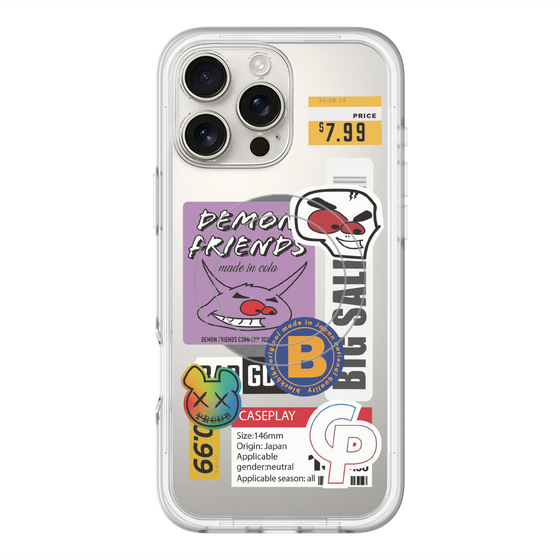スリムプロテクションプレミアムケース with MagSafe［ Demon Friends Sticker .4 ］
