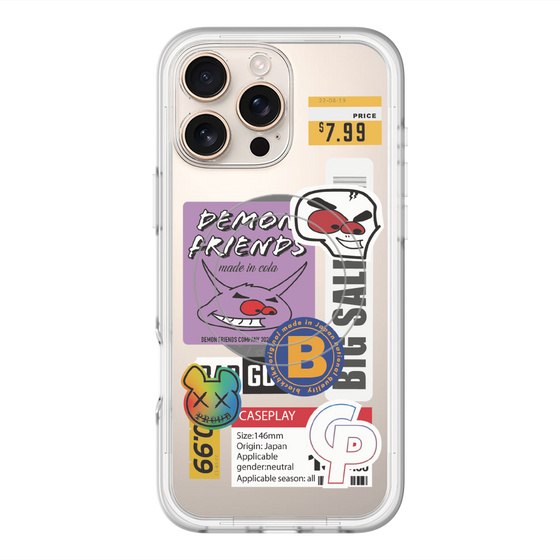スリムプロテクションプレミアムケース with MagSafe［ Demon Friends Sticker .4 ］
