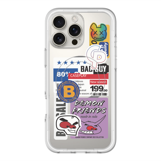 スリムプロテクションプレミアムケース with MagSafe［ Demon Friends Sticker .5 ］
