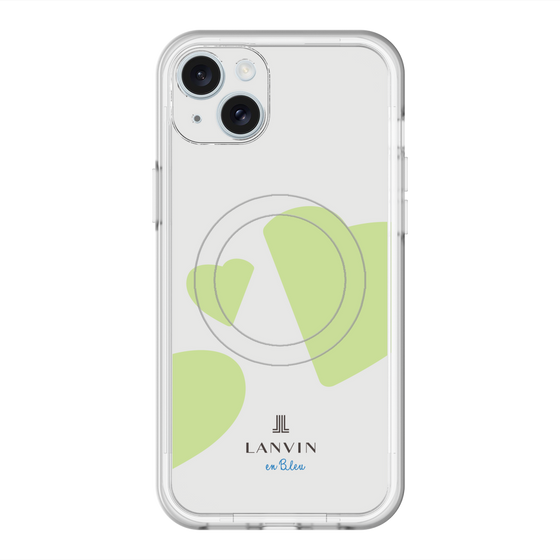 スリムプロテクションプレミアムケース with MagSafe［ LANVIN en Bleu Hearts Green - ランバン ハート グリーン ］