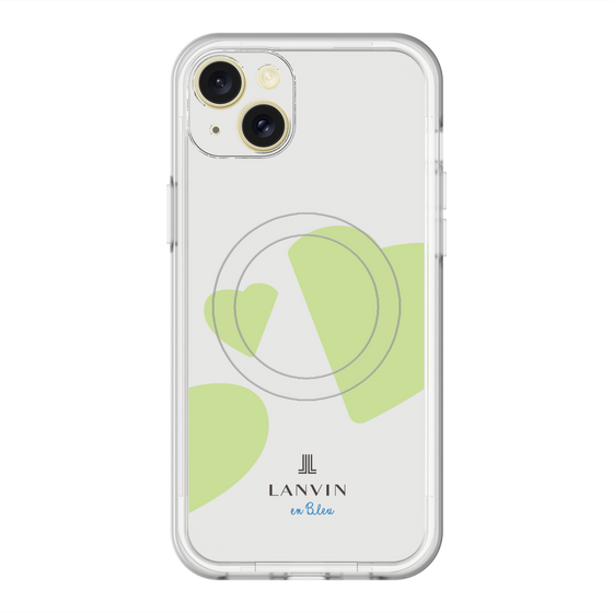 スリムプロテクションプレミアムケース with MagSafe［ LANVIN en Bleu Hearts Green - ランバン ハート グリーン ］