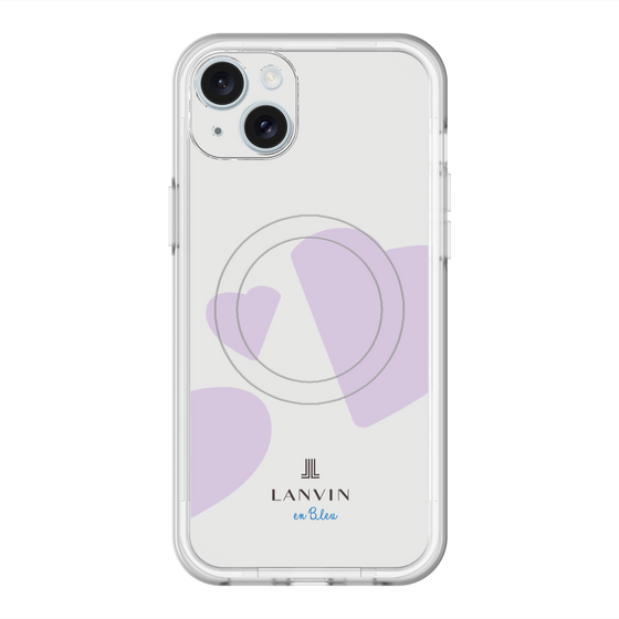スリムプロテクションプレミアムケース with MagSafe［ LANVIN en Bleu Hearts Purple - ランバン ハート パープル ］