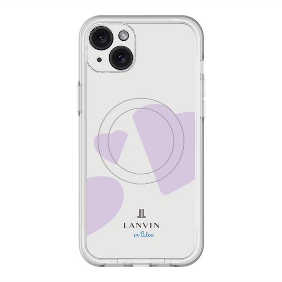 スリムプロテクションプレミアムケース with MagSafe［ LANVIN en Bleu Hearts Purple - ランバン ハート パープル ］