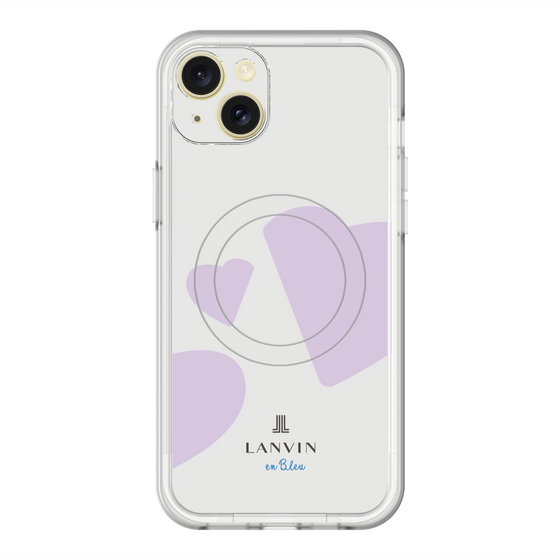 スリムプロテクションプレミアムケース with MagSafe［ LANVIN en Bleu Hearts Purple - ランバン ハート パープル ］