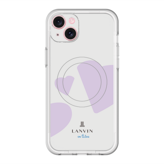 スリムプロテクションプレミアムケース with MagSafe［ LANVIN en Bleu Hearts Purple - ランバン ハート パープル ］
