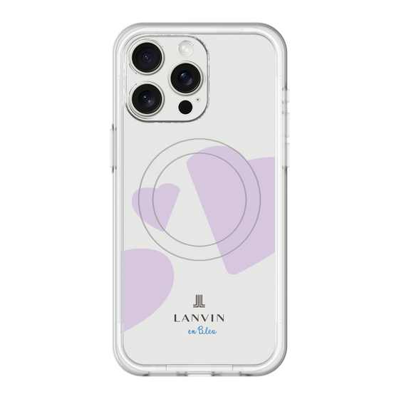 スリムプロテクションプレミアムケース with MagSafe［ LANVIN en Bleu Hearts Purple - ランバン ハート パープル ］