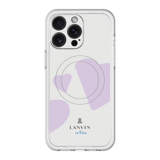 スリムプロテクションプレミアムケース with MagSafe［ LANVIN en Bleu Hearts Purple - ランバン ハート パープル ］