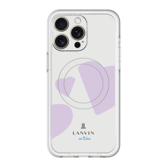 スリムプロテクションプレミアムケース with MagSafe［ LANVIN en Bleu Hearts Purple - ランバン ハート パープル ］