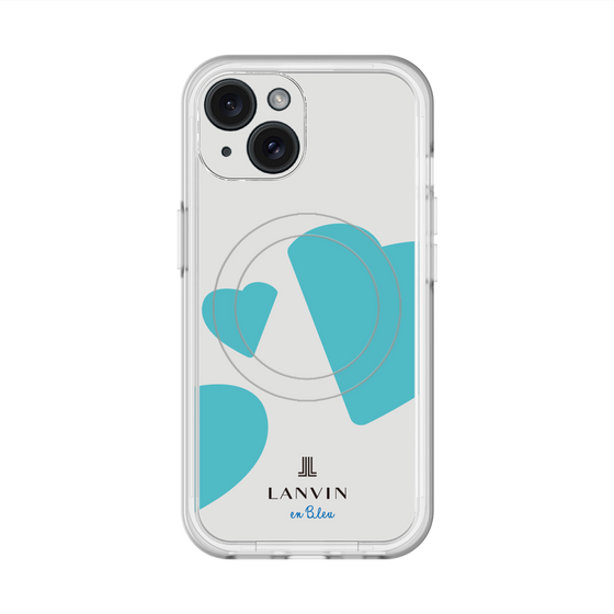 スリムプロテクションプレミアムケース with MagSafe［ LANVIN en Bleu Hearts Blue - ランバン ハート ブルー ］