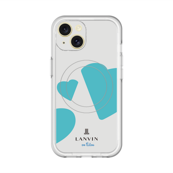 スリムプロテクションプレミアムケース with MagSafe［ LANVIN en Bleu Hearts Blue - ランバン ハート ブルー ］