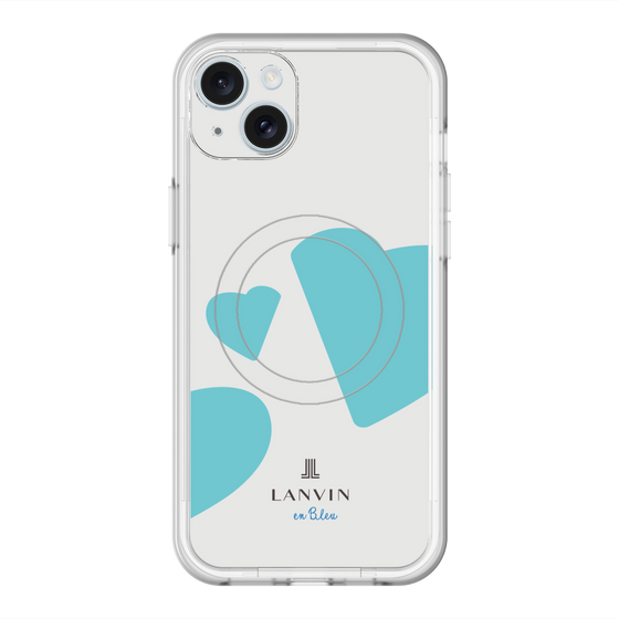 スリムプロテクションプレミアムケース with MagSafe［ LANVIN en Bleu Hearts Blue - ランバン ハート ブルー ］