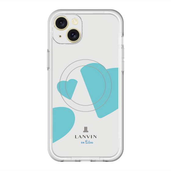 スリムプロテクションプレミアムケース with MagSafe［ LANVIN en Bleu Hearts Blue - ランバン ハート ブルー ］