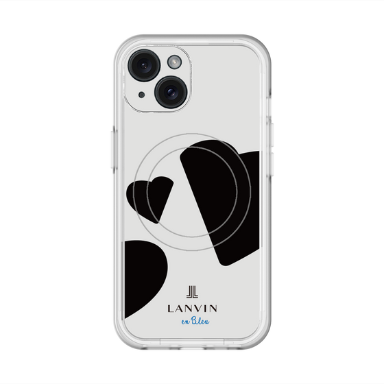 スリムプロテクションプレミアムケース with MagSafe［ LANVIN en Bleu Hearts Black - ランバン ハート ブラック ］