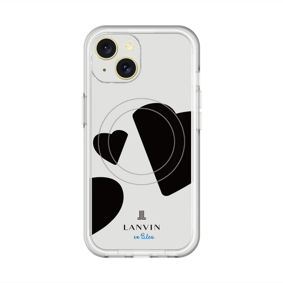 スリムプロテクションプレミアムケース with MagSafe［ LANVIN en Bleu Hearts Black - ランバン ハート ブラック ］
