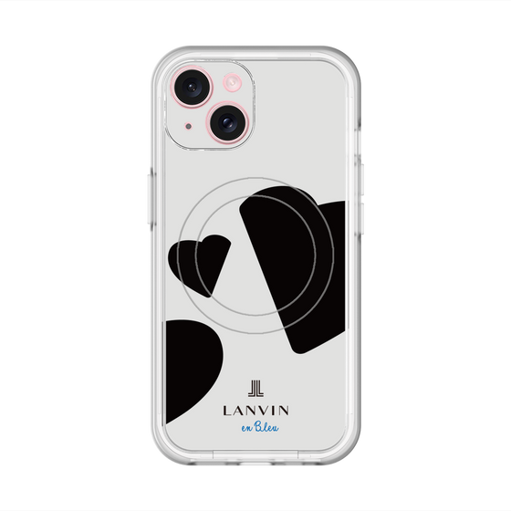 スリムプロテクションプレミアムケース with MagSafe［ LANVIN en Bleu Hearts Black - ランバン ハート ブラック ］