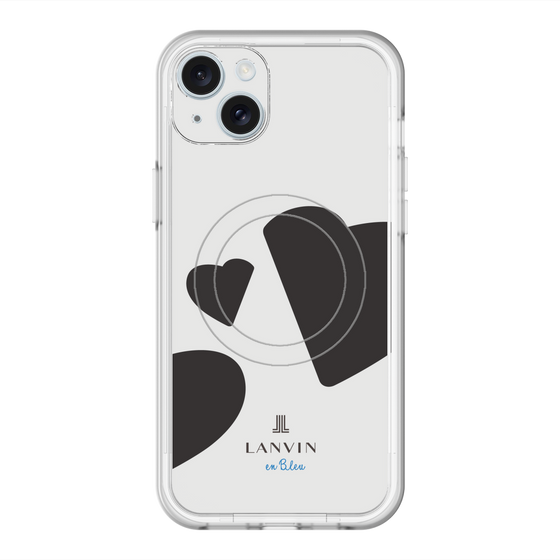 スリムプロテクションプレミアムケース with MagSafe［ LANVIN en Bleu Hearts Black - ランバン ハート ブラック ］