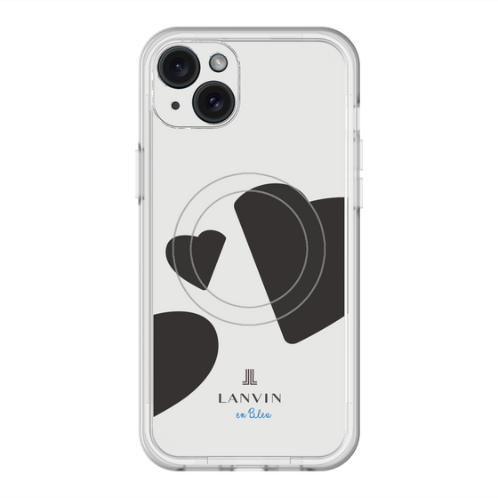 スリムプロテクションプレミアムケース with MagSafe［ LANVIN en Bleu Hearts Black - ランバン ハート ブラック ］