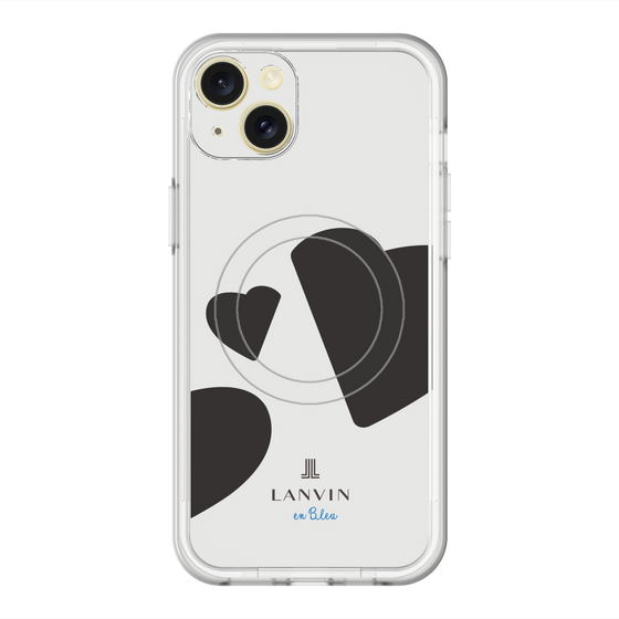 スリムプロテクションプレミアムケース with MagSafe［ LANVIN en Bleu Hearts Black - ランバン ハート ブラック ］