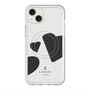 スリムプロテクションプレミアムケース with MagSafe［ LANVIN en Bleu Hearts Black - ランバン ハート ブラック ］