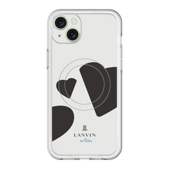 スリムプロテクションプレミアムケース with MagSafe［ LANVIN en Bleu Hearts Black - ランバン ハート ブラック ］