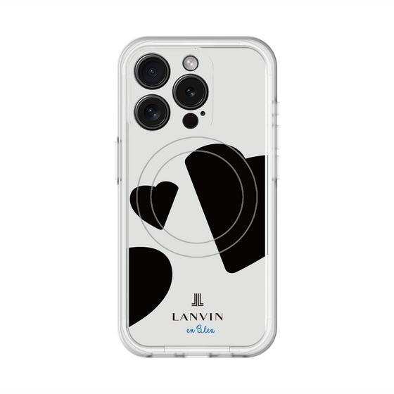 スリムプロテクションプレミアムケース with MagSafe［ LANVIN en Bleu Hearts Black - ランバン ハート ブラック ］