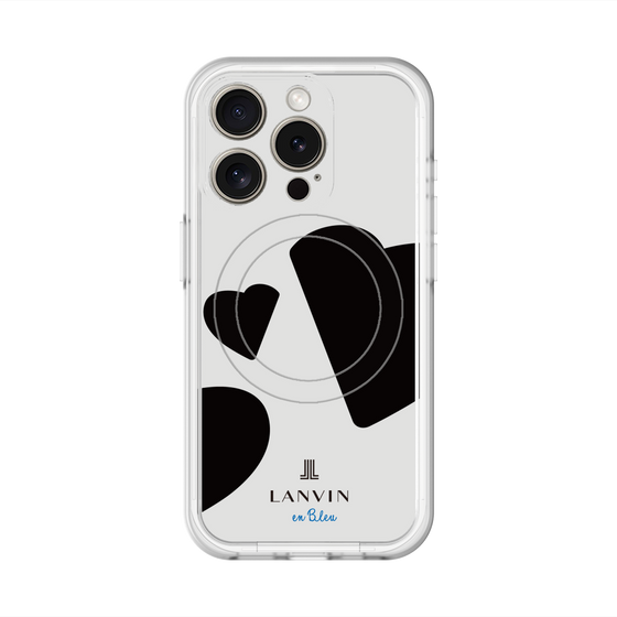 スリムプロテクションプレミアムケース with MagSafe［ LANVIN en Bleu Hearts Black - ランバン ハート ブラック ］