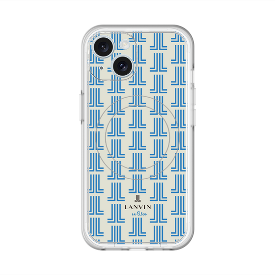 スリムプロテクションプレミアムケース with MagSafe［ LANVIN en Bleu Monogram Blue - ランバン ブルーモノグラム ］