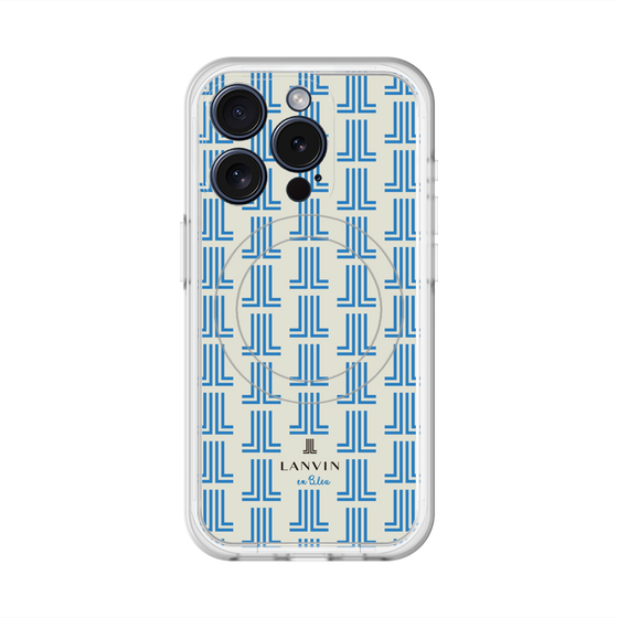 スリムプロテクションプレミアムケース with MagSafe［ LANVIN en Bleu Monogram Blue - ランバン ブルーモノグラム ］