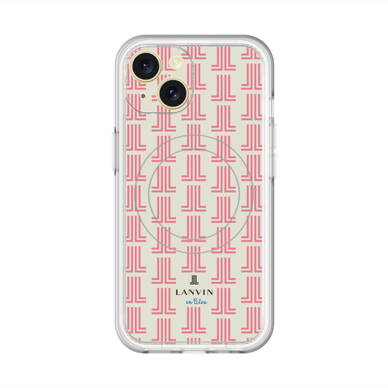 スリムプロテクションプレミアムケース with MagSafe［ LANVIN en Bleu Monogram Red - ランバン レッドモノグラム ］