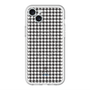 スリムプロテクションプレミアムケース with MagSafe［ Houndstooth Pattern Black with LANVIN en Bleu logo- ランバン 千鳥格子柄 ブラック ］