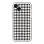 スリムプロテクションプレミアムケース with MagSafe［ Houndstooth Pattern Black with LANVIN en Bleu logo- ランバン 千鳥格子柄 ブラック ］