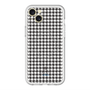 スリムプロテクションプレミアムケース with MagSafe［ Houndstooth Pattern Black with LANVIN en Bleu logo- ランバン 千鳥格子柄 ブラック ］