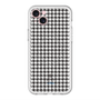 スリムプロテクションプレミアムケース with MagSafe［ Houndstooth Pattern Black with LANVIN en Bleu logo- ランバン 千鳥格子柄 ブラック ］