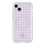 スリムプロテクションプレミアムケース with MagSafe［ Houndstooth Pattern Purple -with LANVIN en Bleu logo ランバン 千鳥格子柄 パープル ］