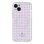 スリムプロテクションプレミアムケース with MagSafe［ Houndstooth Pattern Purple -with LANVIN en Bleu logo ランバン 千鳥格子柄 パープル ］