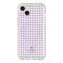 スリムプロテクションプレミアムケース with MagSafe［ Houndstooth Pattern Purple -with LANVIN en Bleu logo ランバン 千鳥格子柄 パープル ］