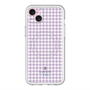 スリムプロテクションプレミアムケース with MagSafe［ Houndstooth Pattern Purple -with LANVIN en Bleu logo ランバン 千鳥格子柄 パープル ］