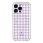 スリムプロテクションプレミアムケース with MagSafe［ Houndstooth Pattern Purple -with LANVIN en Bleu logo ランバン 千鳥格子柄 パープル ］