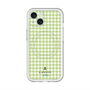 スリムプロテクションプレミアムケース with MagSafe［ Houndstooth Pattern Green with LANVIN en Bleu logo- ランバン 千鳥格子柄 グリーン ］