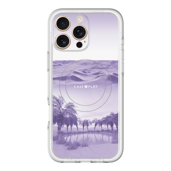 スリムプロテクションプレミアムケース with MagSafe［ Oasis & Desert - オアシス & 砂漠 ］