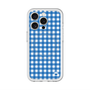 スリムプロテクションプレミアムケース with MagSafe［ Checkered Blue - ギンガムチェック ブルー ］
